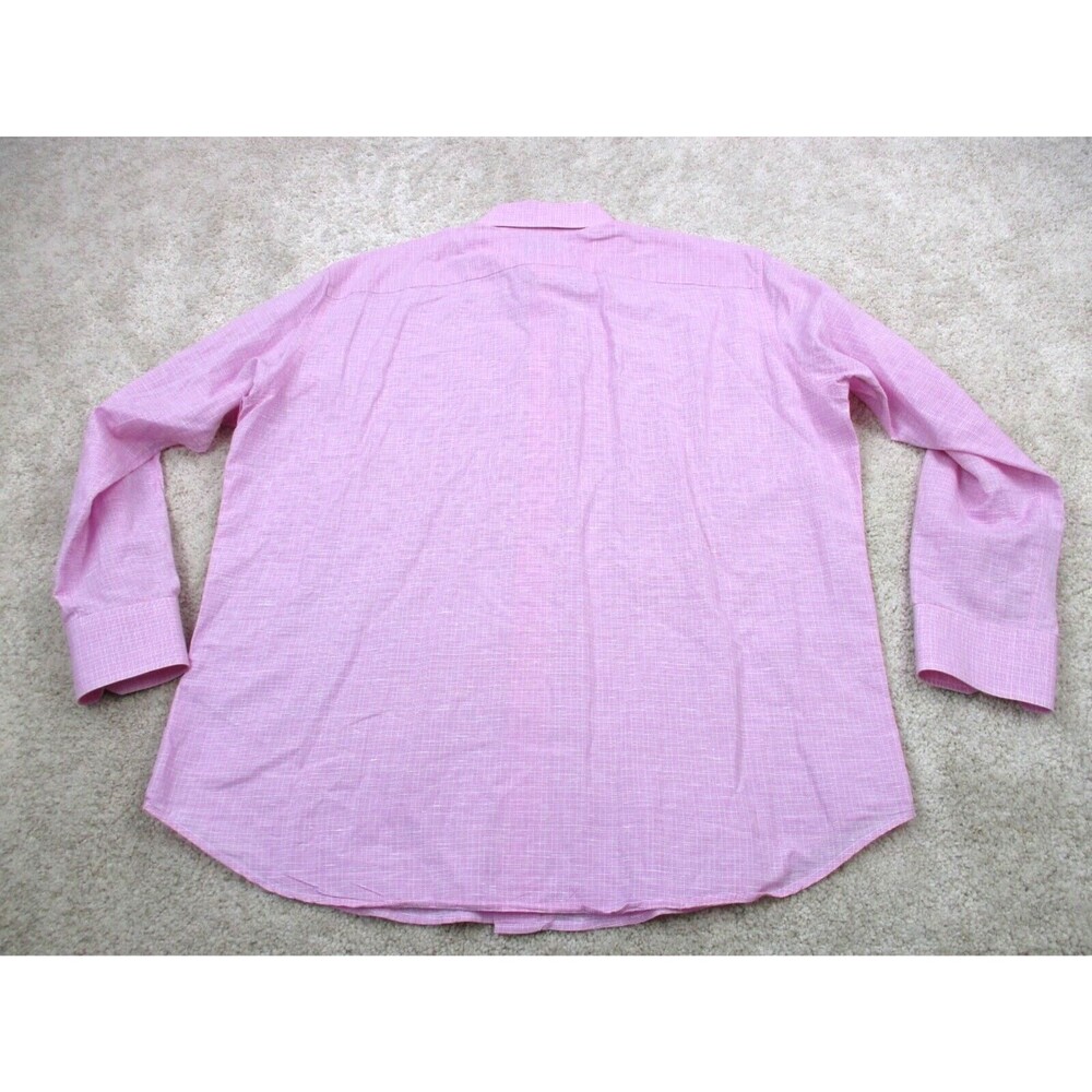 ETRO Shirt Men 42 Extra Large Pink Plaid Casual Long Sleeve Button Up Italy * - Picture 8 of 12